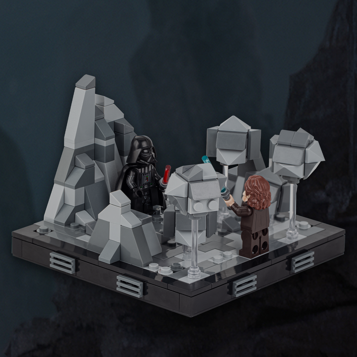 Star Wars MOC Obi Wan vs Darth Vader Scene 290pcs Building