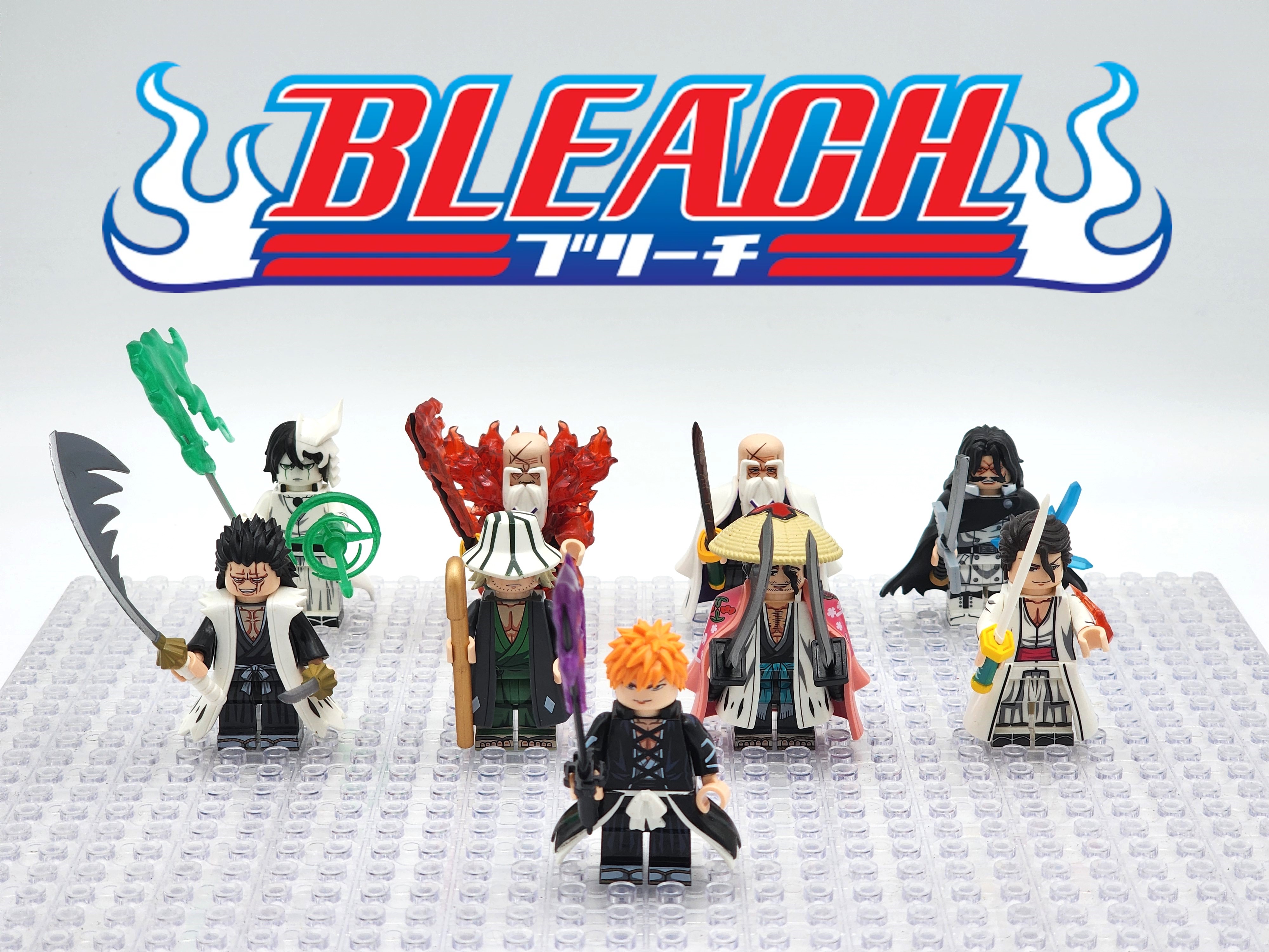 Bonecos Anime - Saga Bleach - 9 Personagens - Bases