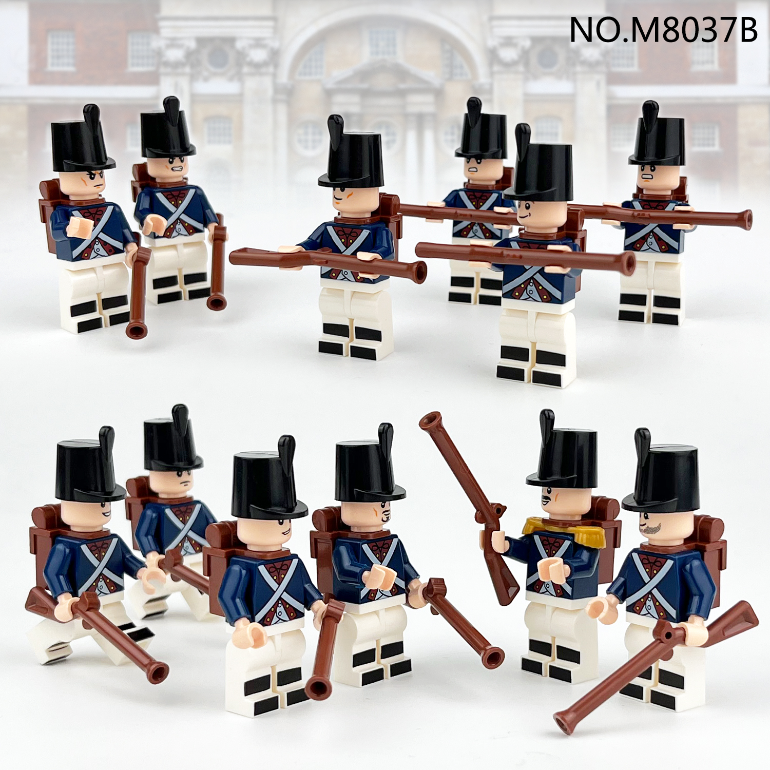 1/6　12インチ　BRITISH ARMY BLUES American Revolutionary War Blue Coats Custom Army Lot 12pcs M8037B