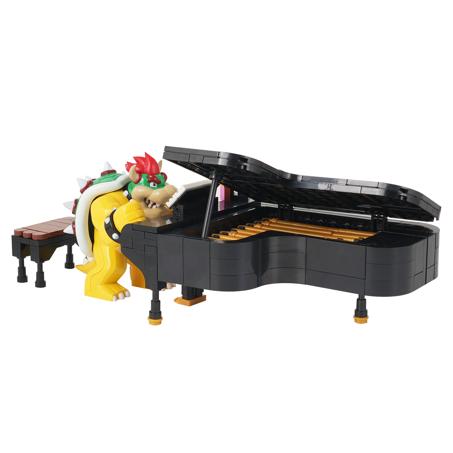 Super Mario Brothers Bowser Piano Custom MOC Building Block Set