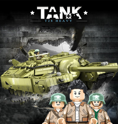 T28 Heavy Tank Military Army Building Block Set 2986pcs