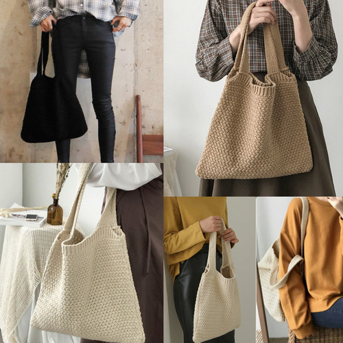 tote bag outfit korean