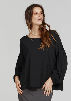 Lou Lou BAMBOO DOLLY TOP - BLACK