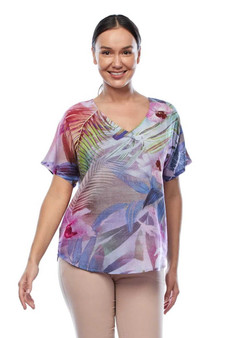 modal top in orchid print by claire powell