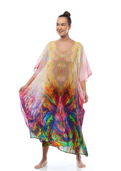 CLAIRE POWELL SURPRISE PRINT LONG MODAL KAFTAN