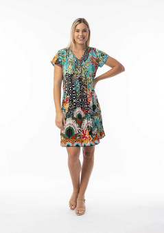 Orientique EZY FIT Cotton Dress in GUARATIBA Print (#61743) Orientique EZY FIT Cotton Dress in GUARATIBA Print (#61743)