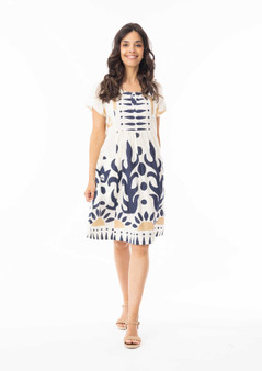 Orientique Cotton Pocket Dress in NAZCA Print (#40196) Orientique Cotton Pocket Dress in NAZCA Print (#40196)