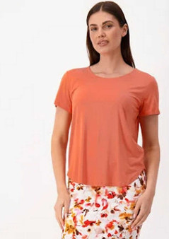Lou Lou Bamboo Janis Tee - CORAL