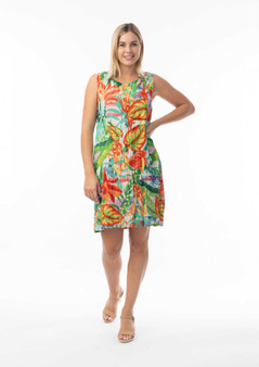 Orientique Reversible Cotton Dress in EQUADOR Print (#40213)