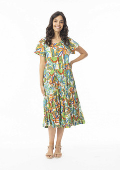 Orientique Layer Dress in CURACAO Print (#30201)