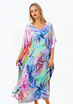 Claire Powell MODAL Long Kaftan dress in OASIS Print