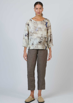 Naturals by Olive et Julie Elbow Sleeve Top in EMPERADOR Print (#GA674)