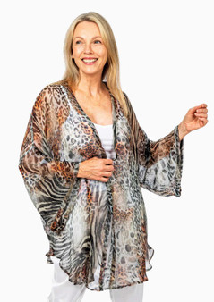Claire Powell Chiffon Kimono in JUNGLE Print
