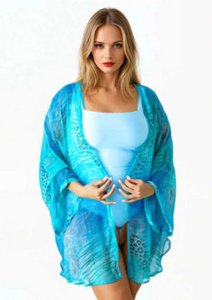 Claire Powell Chiffon Kimono in SPRAY Print