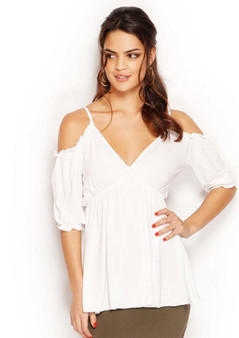 WYSE ROMAN TOP IN WHITE