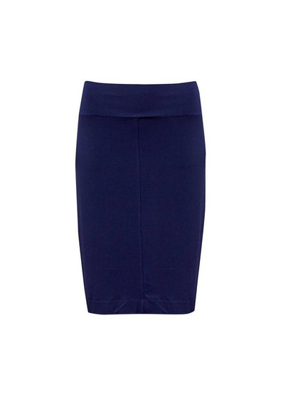 LOU LOU BAMBOO LINED MIDI SKIRT - NAVY