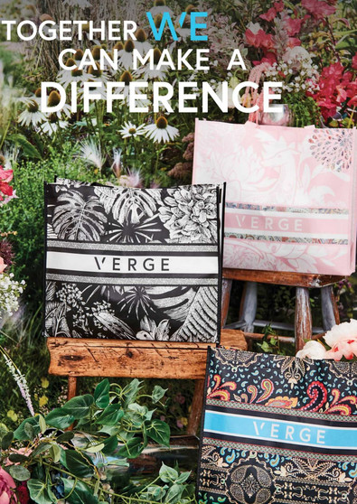 verge charity bags - black/white, pink and black/multi
