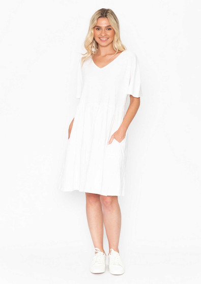 RELAX BY ONE SUMMER LUNA DRESS - WHITE
