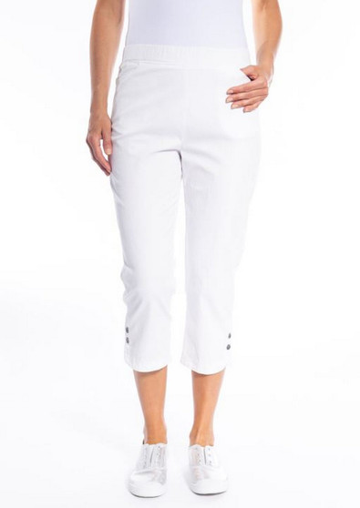 CAFE LATTE CLM168 CAPRI PANT - WHITE