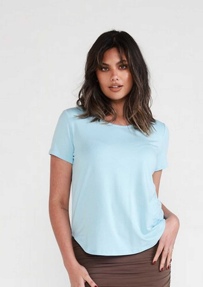 LOU LOU BAMBOO JANIS TEE IN ICE COLOURWAY