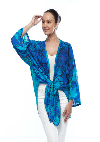 CLAIRE POWELL MODAL BEACH OVERLAY IN REEF PRINT