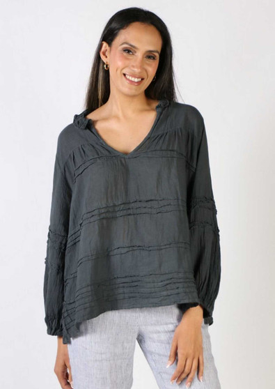 NAMASTAI N92 COTTON TOP  IN STEEL