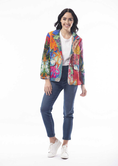 ORIENTIQUE DIGITAL PRINT COTTON JACKET