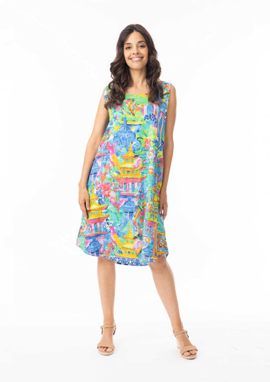 Orientique Reversible Dress in OKAYAMA Print (#40186)
