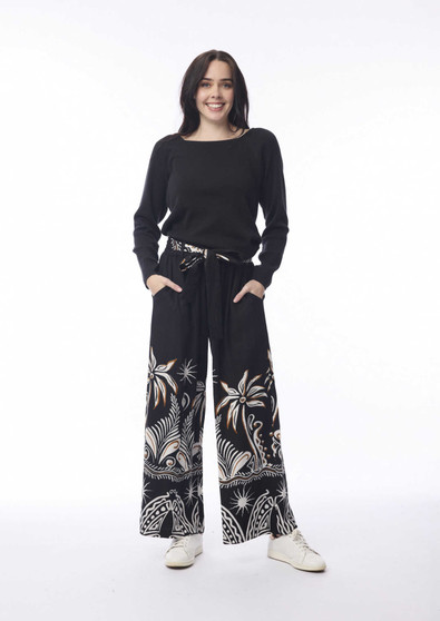 Orientique Wide legged Cotton Pant in INDUS Print (#4668)