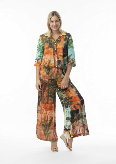 Orientique DIGITAL PRINT RAYON SHIRT in Vintage