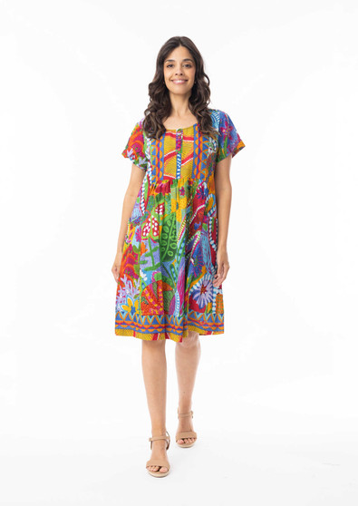 Orientique Cotton Pocket Dress in IPANEMA Print (#40180)