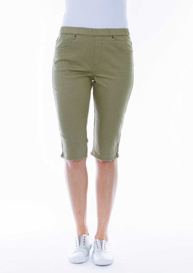 Cafe Latte 554 Cotton Shorts - KHAKI