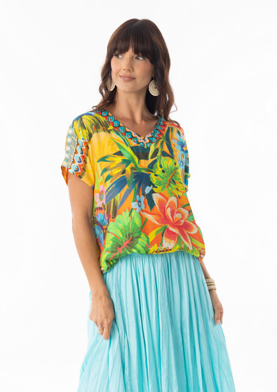 Escape by OQ RAYON Top in GEORGIA Print (#92110)