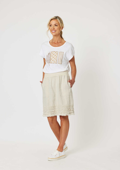 Gordon Smith  RUFFLE HEM SKIRT (#37383)