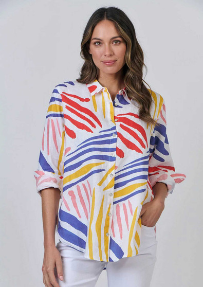 Enveloppe by Olive et Julie Line L/S Shirt  in TOILE Print (#ENVB-114)