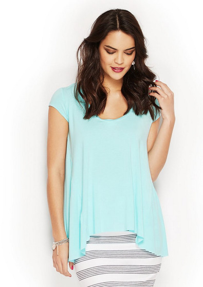 Siena Cape Back Top - Aqua