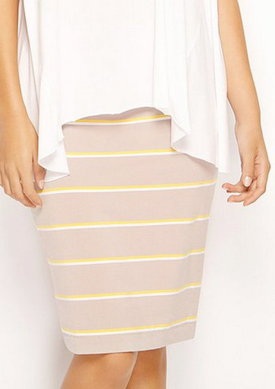 Striped Midi Skirt