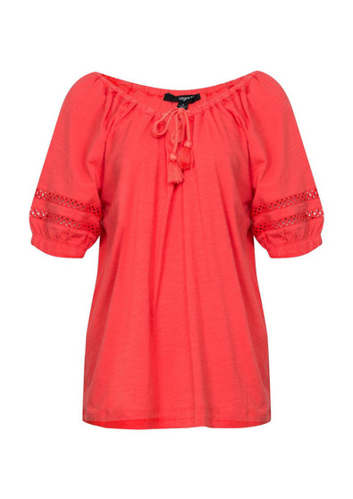 VERGE 4414 IMOGEN TOP - WASHED RED