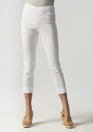 VERGE ACROBAT EYELET PANT IN WHITE