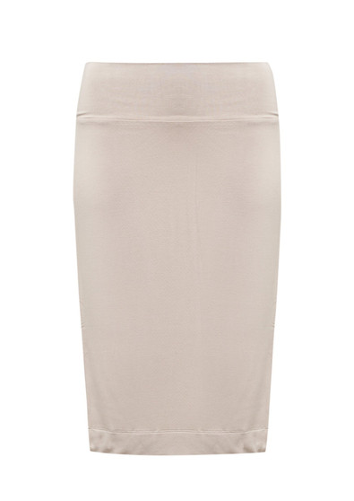 LOU LOU AUSTRALIA UNLINED BAMBOO MIDI  PENCIL SKIRT IN BEIGE