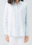 ga76 linen button through shirt - ice