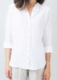 ga76 linen button through shirt - white