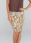 LOU LOU BAMBOO SNAKE SKIN MIDI SKIRT CLOSE UP OF PRINT