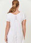 NAMASTAI COTTON CAP SLEEVE DRESS IN WHITE