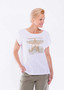 CAFE LATTE CLM368 STAR TEE IN KHAKI/GOLD