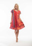 HARAJUKU RED PRINT  FRILL DRESS BY ORIENTIQUE