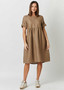 NATURALS BY OLIVE ET JULIE LINEN DRESS IN TOBACCO