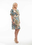 ORIENTIQUE SHORT SLEEVE DRESS IN HALLSTAT PRINT