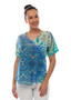 CLAIRE POWELL MODAL SUMMER TOP IN MARINE PRINT