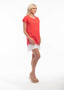 OR 62513 LINEN BLEND TOP - RED